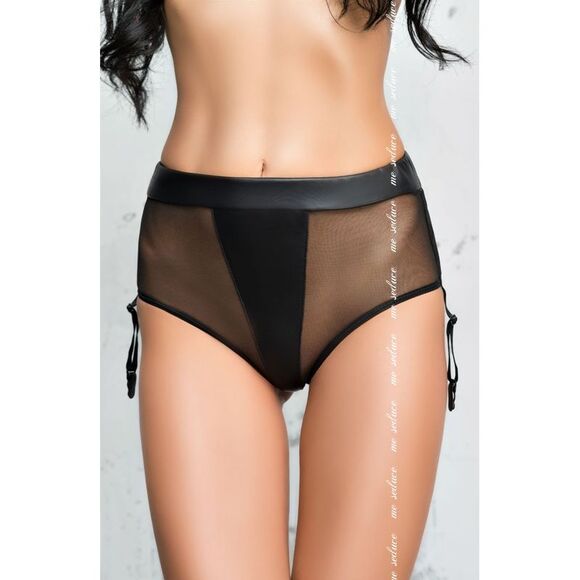 Me Seduce HighWaisted Mesh Knickers Women Black Hosiery